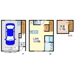 信濃荒井駅 徒歩5分 2階の物件間取画像